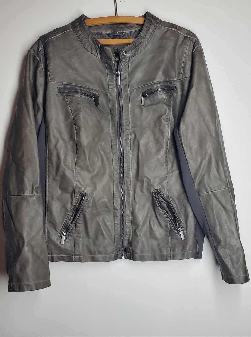 Maurices Black Faux Leather Zip Jacket